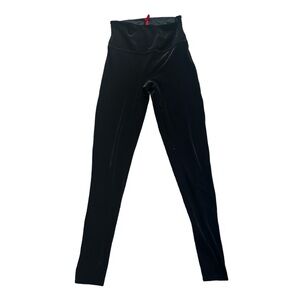 SPANX Black Velvet High Waist Leggings Size Medium